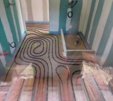 Isolant + réseau PER BAO pour plancher chauffant