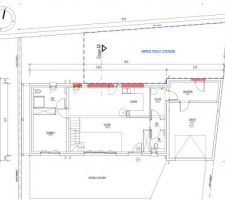 Emprise de l'extension par rapport au plan d'origine
