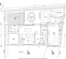 Plan de la maison après extension - redistribution des pièces
