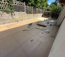 Pose du lit de sable et du TMS