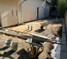 D&eacute;but de la dalle