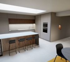 Mod&eacute;lisation am&eacute;nagement - Cuisine et meuble d'entr&eacute;e