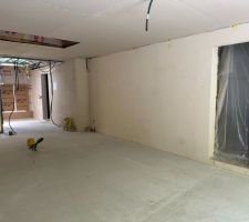 Placage et electricité en cours