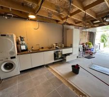 Cuisine temporaire - installée dans le garage