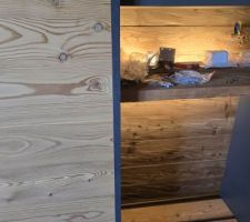 Construction placard avec portes coulissantes en Meleze