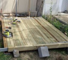 Installation de l'abri de jardin