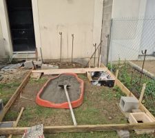 Installation de l'abri de jardin