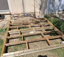 Installation de l'abri de jardin