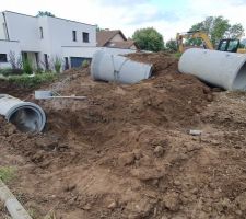 Pose de la cuve de r&eacute;tention