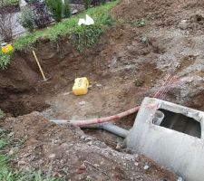 Pose de la cuve de r&eacute;tention