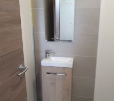 Pose du lave main dans un WC