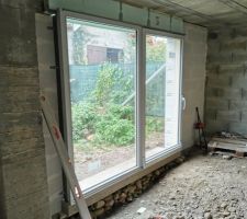 Installation de la baie vitrée