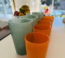 Nouveau verres en verre bull&eacute;