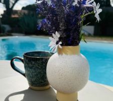 Fin octobre au bord de la piscine