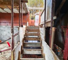 Coffrage de l'escalier