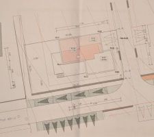 Plan d'implantation de la maison sur le terrain
