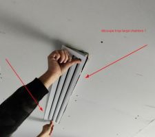 Découpe autour des plenums de soufflage trop larges