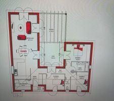 Plan global maison en U