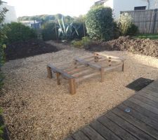 J'ai fini de déplacer le terre pour le 10.11.2025sure l'emplacement des 2 jardinières et au potager