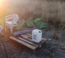 Premier élément de "confort"...qui va durer un moment !! Duraille le matin!