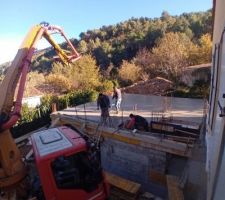 Coulage de la dalle du rez-de-chaussée