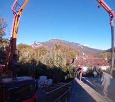 Coulage de la dalle du rez-de-chaussée