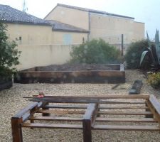 Preparation pour le montage de la h=jardinière Sud