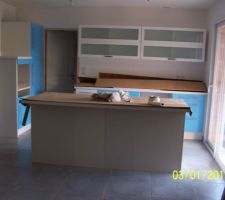 La mauvaise surprise de chez Ikea, le bain des fileuses de l'ilot central n'est pas le m&ecirc;me (3 tons diff&eacute;rents). A recommencer.