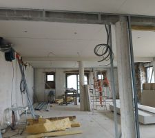 Placo plafond + passage elec