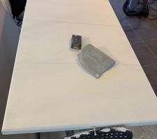 Peinture et pon&ccedil;age porte