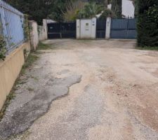&Eacute;tat du chemin avant travaux, devant notre portail