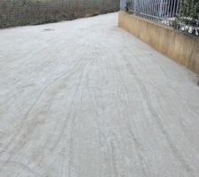 Vue depuis le portail, partie privative pour faire la jonction avec le reste du chemin