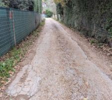 &Eacute;tat du chemin avant travaux, vue de l'ensemble du chemin