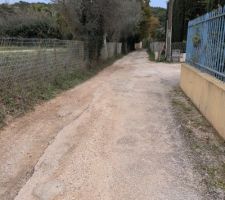 &Eacute;tat du chemin avant travaux, devant notre portail