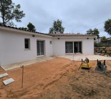 Terrasse en travertin