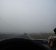 Soleil la haut, et brouillard en descendant!!