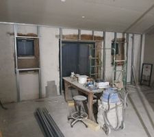 Structure placo fa&ccedil;ade sud