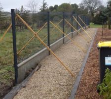 Cl&ocirc;ture  progression du chantier