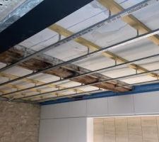 R&eacute;fection du plafond de la cuisine, on peut recevoir une hotte a extraction
