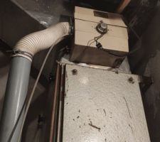 Vue d&eacute;part de conduite &eacute;tage et humidificateur