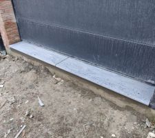 Seuil pierre bleue garage