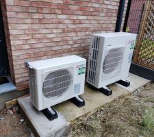 Pose PAC ext&eacute;rieures sur dalette