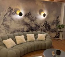 Panoramique montagnes
Appliques
Salon