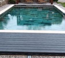 Nouvelle &eacute;tanch&eacute;it&eacute; pour la terrasse coulissante du local technique (bardeau bitumineux en rouleau) avant nettoyage et lasurage des lames de pin - 010526