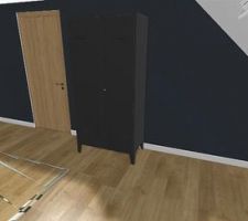 Mais esquisse r&eacute;aliser sur logiciel (chambre pour notre fils ain&eacute;e)