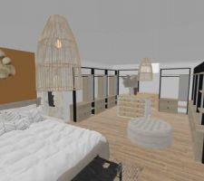 Chambre parentale et dressing