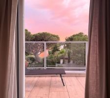 Coucher de soleil depuis la suite