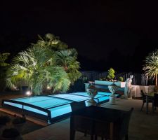 Mise en place d un bac a plante au dessus de l abris piscine plier