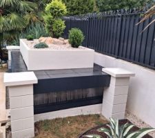 Mise en place d un bac a plante au dessus de l abris piscine plier