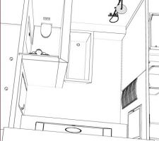 Plan future salle de bain wet-room sans paroi